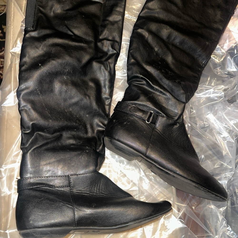 Black Leather Women's Boots